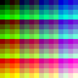 Alternative RRRGGBB palette sample