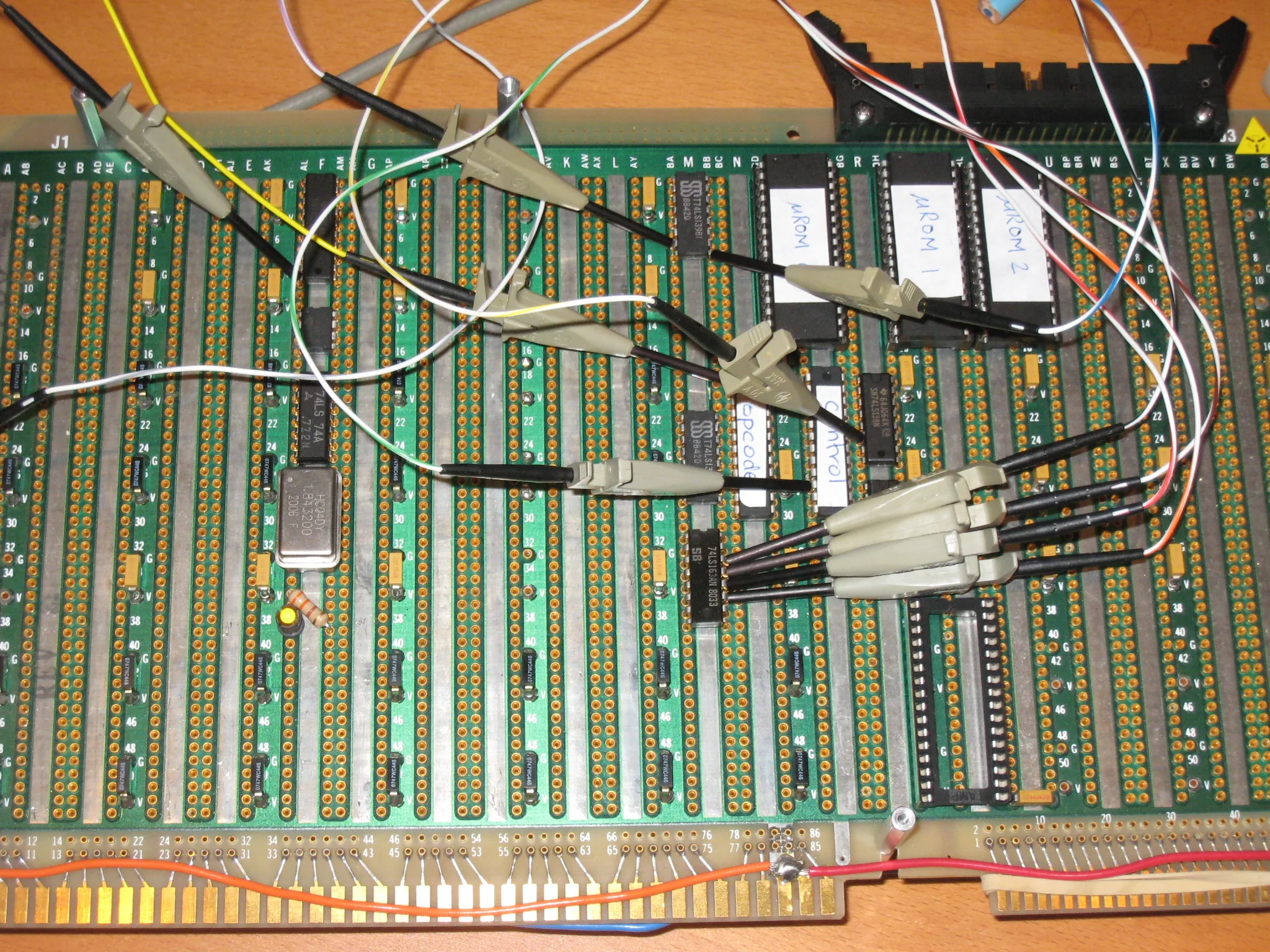 Control system test setup with logic probes