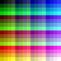 RRGGBBSS palette sample