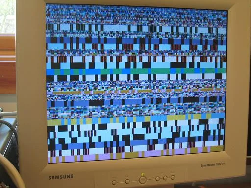 Colorful noise pattern with vertical bands