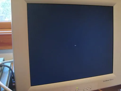 Single pixel test on a dark screen