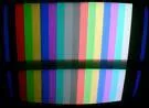 Color bars with a horizontal glitch