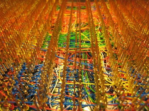 Wire-wrap pins and wiring