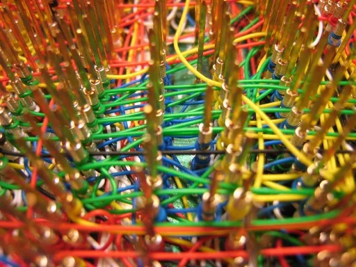 Wire-wrap wiring in many colors