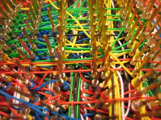 Tangle of wire-wrap wires