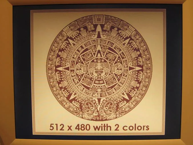 Aztec Sun Stone image at 512x480 with 2 colors