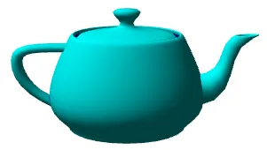 Rendered 3D teapot