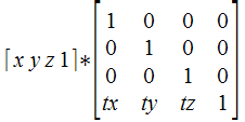 Translation matrix multiplication