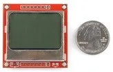 Nokia 5110 LCD next to a coin