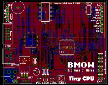 Tiny CPU PCB layout in Eagle