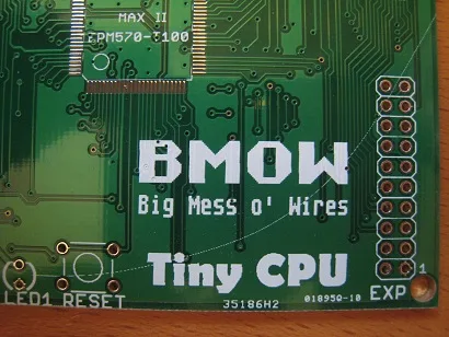 Tiny CPU board silkscreen