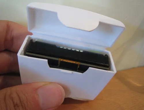 Logger Mini inside its case