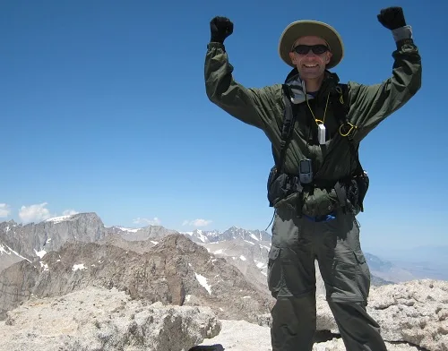 Steve on the summit of Mt. Langley