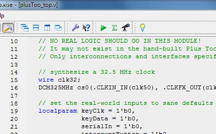 Xilinx ISE toolbar