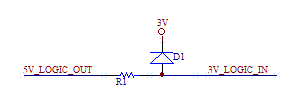 Level translator with a clamp diode