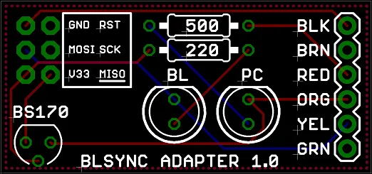 BLsync adapter PCB layout