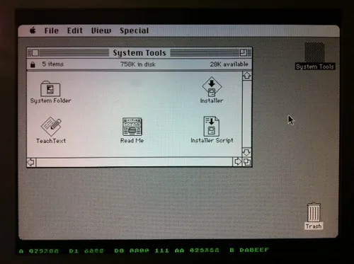Plus Too booted to the Finder