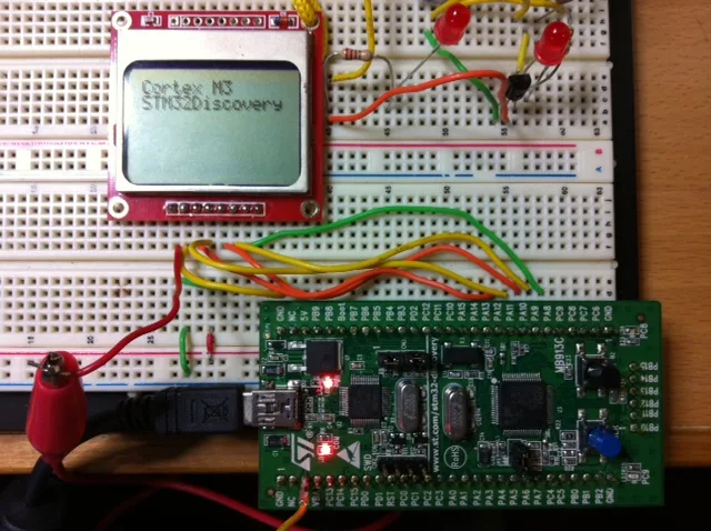 STM32 Discovery driving a Nokia 5110 LCD