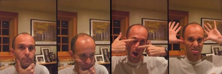 Steve making silly faces