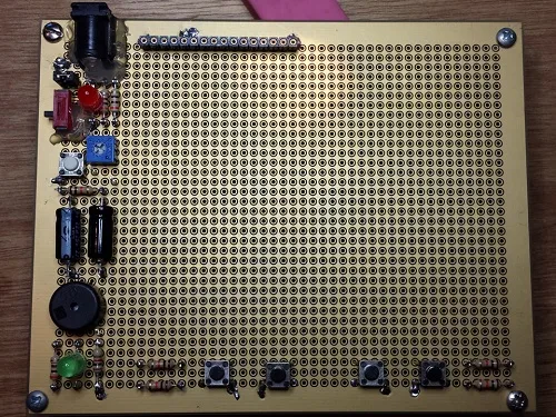 Nibbler board, front, before chips