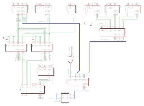 Nibbler RAM write schematic
