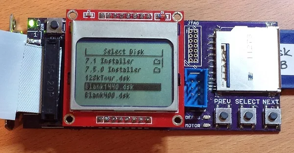 Floppy Emu disk selection menu