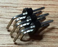 Bent header pins