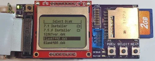 Floppy Emu disk selection menu