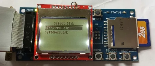 Floppy Emu with the LCD backlight on