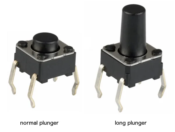 Normal and long button plungers