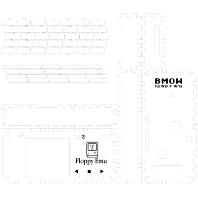 Laser-cut case design drawing