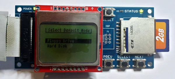 Floppy Emu mode selection menu