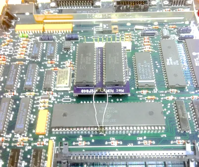 ROM adapter board in a Mac Plus