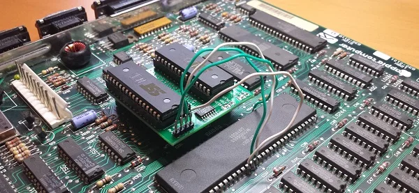 Mac ROM-inator installed on a Mac logic board