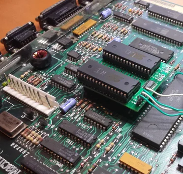 Mac ROM-inator installed on a Mac logic board