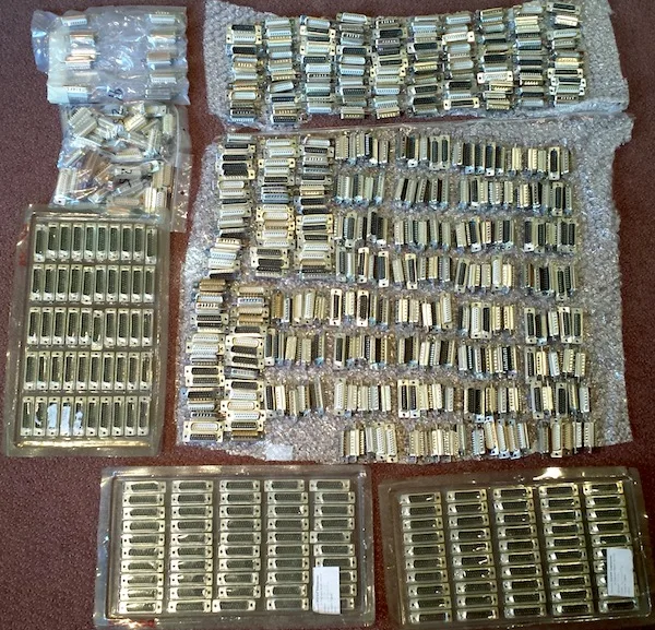 Pile of DB-19 connectors
