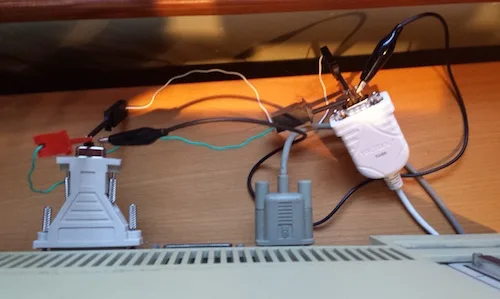 Homemade serial adapter for the Lisa