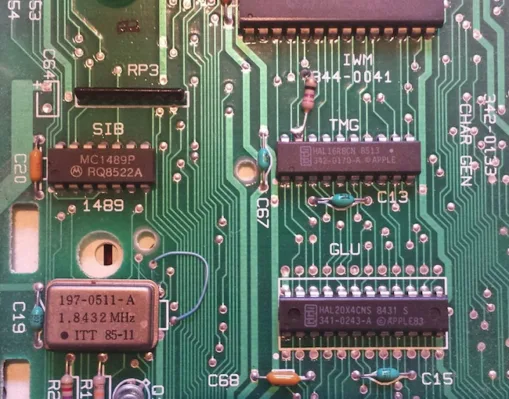 Unexplained changes on the IIc logic board
