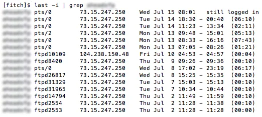 Login history