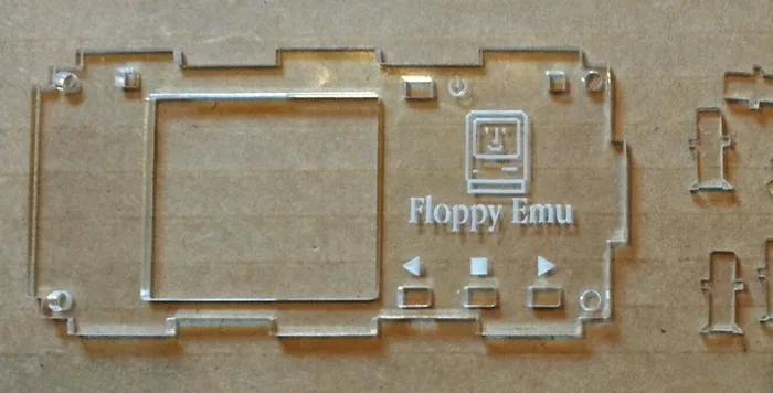 Laser-cut acrylic case parts