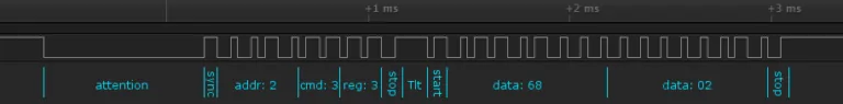 Logic analyzer capture of an ADB transaction