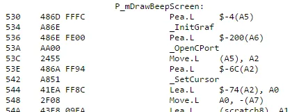 68K ROM disassembly