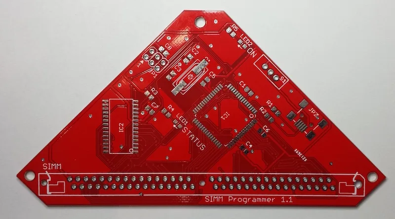 Red SIMM programmer PCB