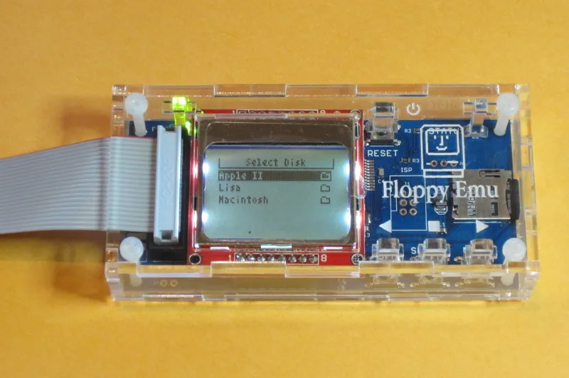 Clear acrylic case, top view