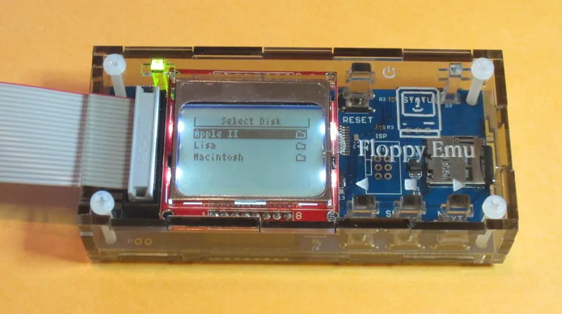 Tinted acrylic case, top view