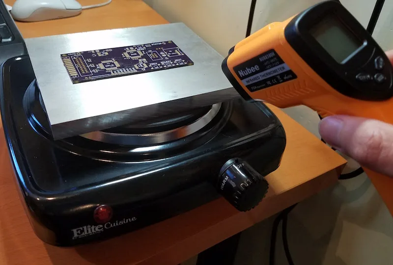 Measuring hot plate temperature