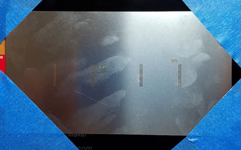 Stencil on top of the PCB