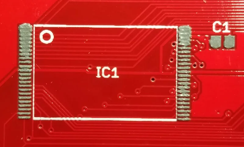 Solder paste on the PCB pads