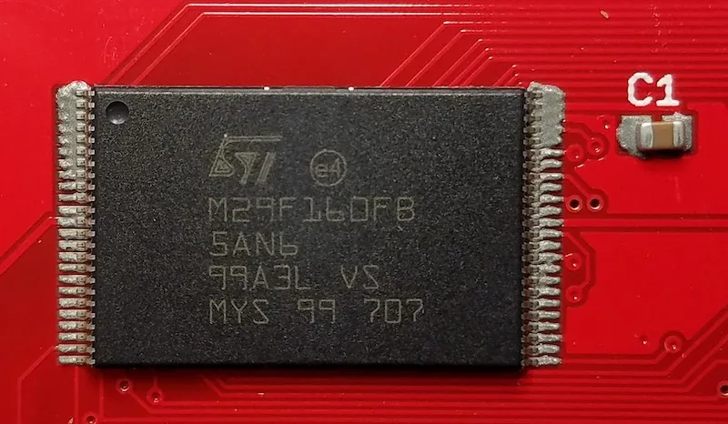 Chip placed before reflow