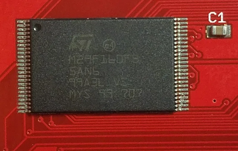 Chip placed on the solder paste
